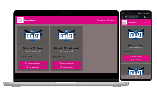 alt="real-time leaderboard for sports events"