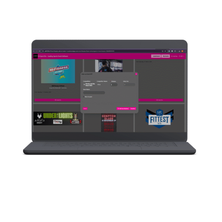 Fit Sport Pro Entry Screen